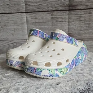 CROCS Butterfly Platform Shoes, Womens 11 or Mens 9, Great Condition