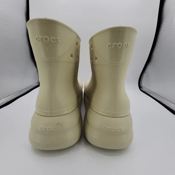 Crocs Classic Bone Waterproof Crush Rain Boots Mens 10 Womens 12 NEW without Tag