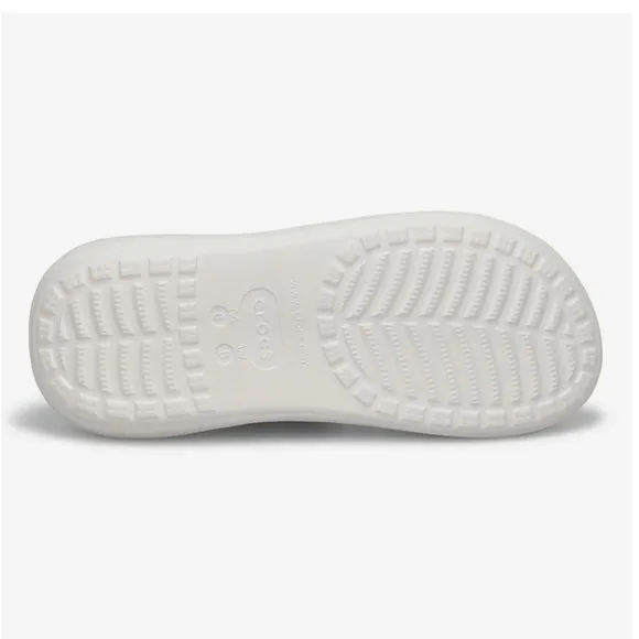 Crocs Classic Crush Butterfly Multi unisex double band white‎ platform sz 11 men
