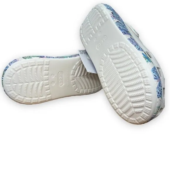 Crocs Crush Butterfly Clog Womens 12 Mens 10 Platform Heel Slip On Sandals Shoes