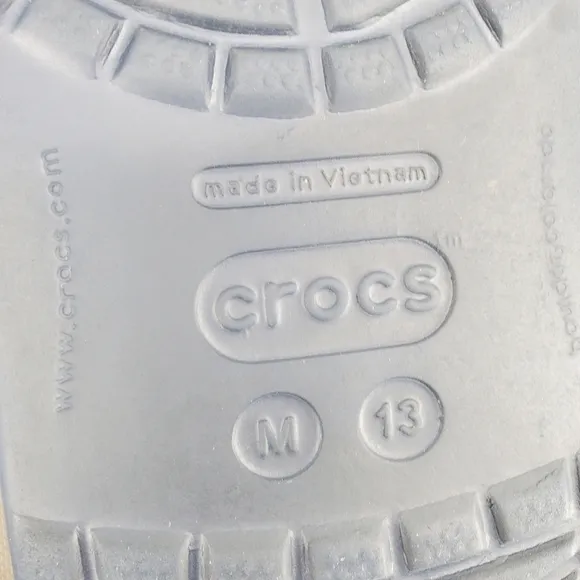 Crocs Shoes Men's 13 Crocband II Clogs Navy Blue White Slip On 11989