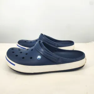 Crocs Shoes Men's 13 Crocband II Clogs Navy Blue White Slip On 11989