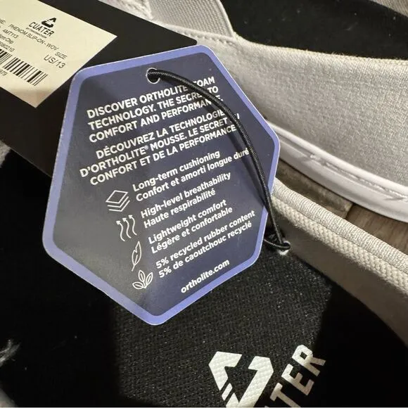 CUATER by Travis Mathew Slip-On Phenom Woven Golf Shoes Micro Chip Gray 13 NWT