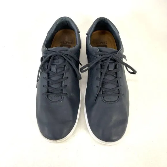 Cuater Travis Mathew Phenom Blue Leather Shoes Mens Size 10.5  4MT090 Spikeless