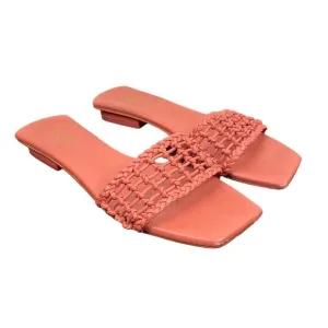Cult Gaia Maya Woven Leather Sandals Slides Women's 38 Minimalist