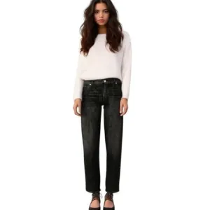 Daily Blue by Adriano Goldschmied Mantra Wide Barrel Jean in Onyx size 24 NWT