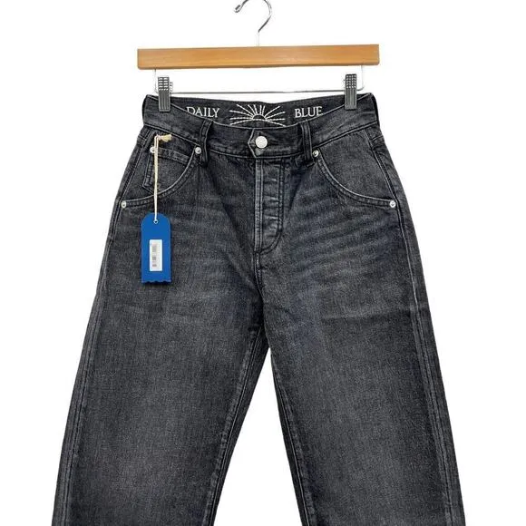 Daily Blue by Adriano Goldschmied Mantra Wide Barrel Jean in Onyx size 24 NWT