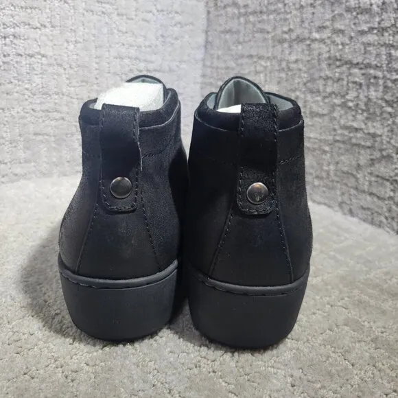 Dansko Ellen Women's Size EU 38 US 7 Black Suede Leather Wedge Bootie Boots