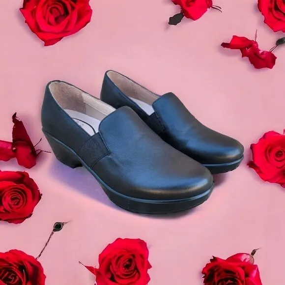 Dansko Jessica Women's Shoes Size 9.5 Black  Slip On Leather Uppers Clog
