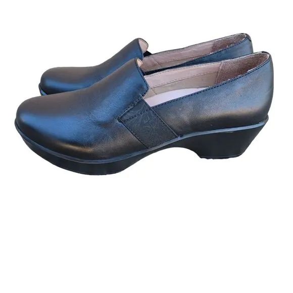 Dansko Jessica Women's Shoes Size 9.5 Black  Slip On Leather Uppers Clog