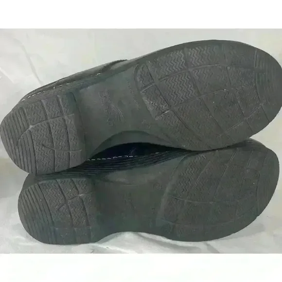 Dansko LT Pro Black Leather Clog Womens Size 39