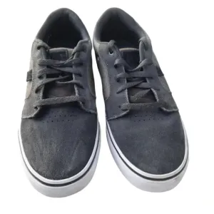 DC Anvil Mens Gray Suede Low Top Lace Up Skate Sneakers Shoes