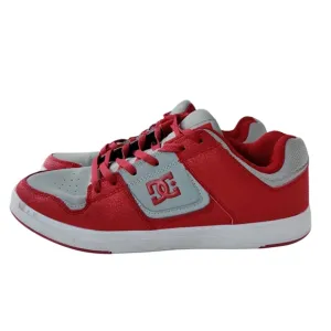 DC Cure Skate Shoes 10 Gray &amp; Red Men's Low Top Sneakers