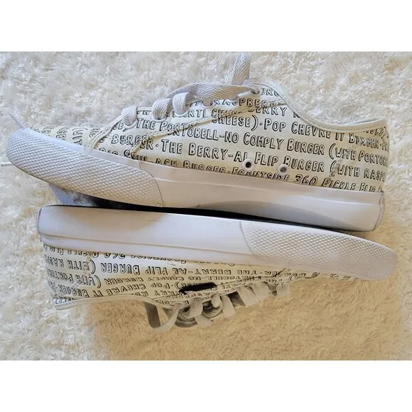 DC Shoes Bob's Burgers Manual X Size 7 Men's White Sneakers Skate Shoes
