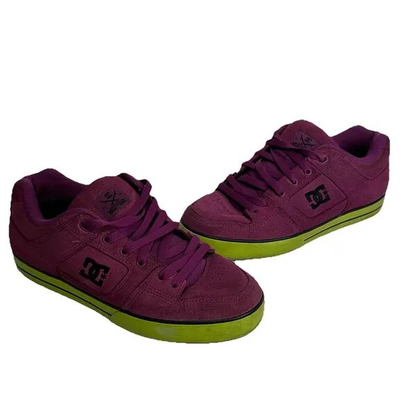 DC Skateboarding shoes PURE S MODEL purple nubuck leather mens size 9