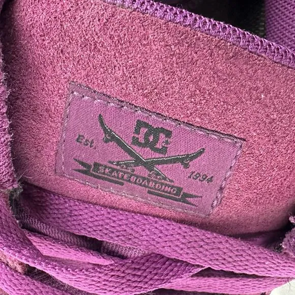 DC Skateboarding shoes PURE S MODEL purple nubuck leather mens size 9
