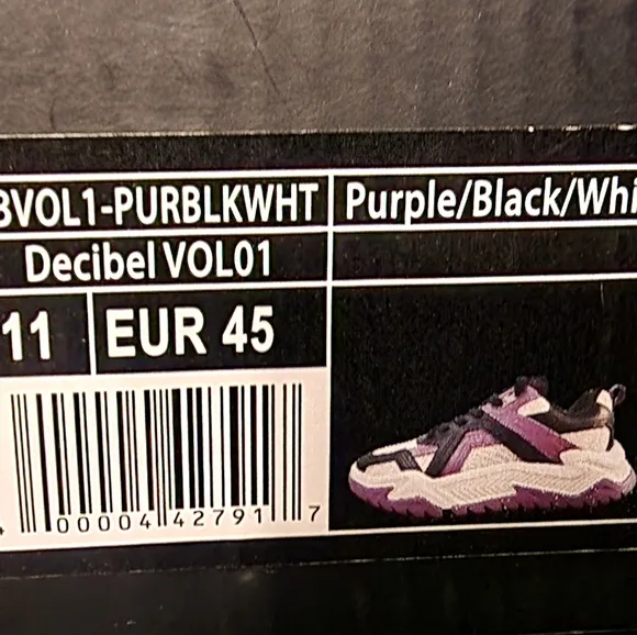 Decibel DB Vol 1 Black and Purple Sneakers