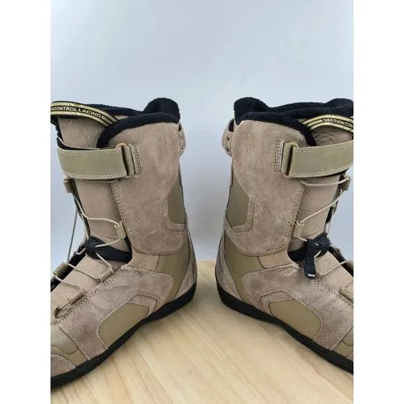 Deeluxe 2010 Classic Snowboard Boots Section Control Lacing Nubuck  Mens sz 8