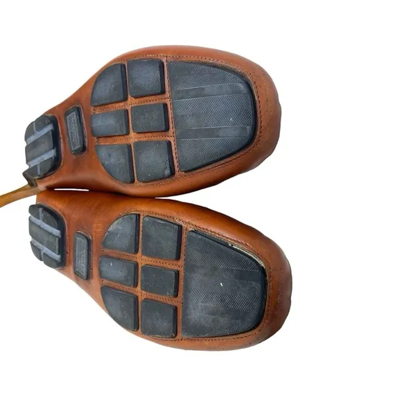 Del Amo Driving Shoe Mens 9 To Boot New York‎ Cognac Leather Loafer Gunmetal Bit