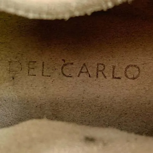 DEL CARLO Grey Suede Lace-Up Derby Shoes