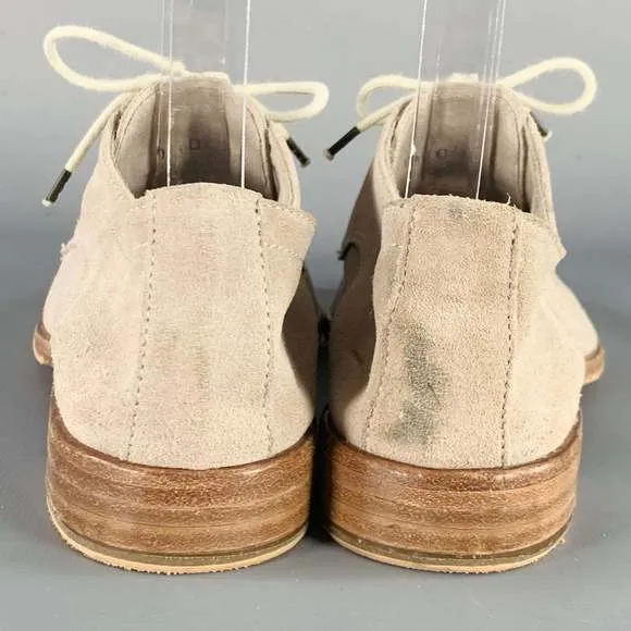 DEL CARLO Grey Suede Lace-Up Derby Shoes