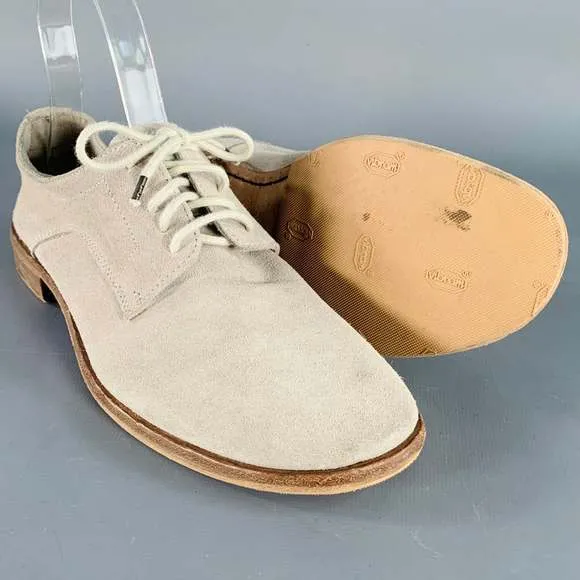 DEL CARLO Grey Suede Lace-Up Derby Shoes