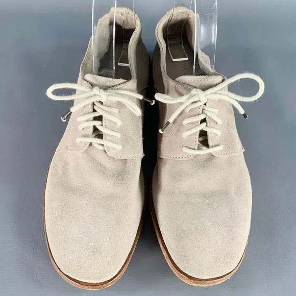 DEL CARLO Grey Suede Lace-Up Derby Shoes