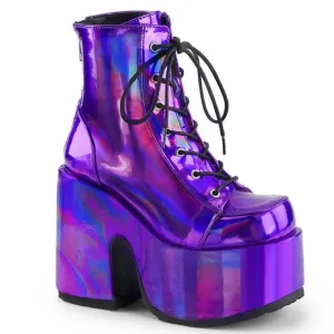 Demonia Camel-203 Purple Platform Rave Boots
