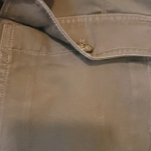 Denim &amp; Supply Ralph Lauren Cotton Denim Khaki Gold Military Jacket Blazer Coat