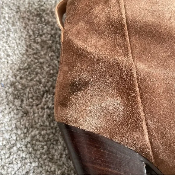 Diane Von Furstenberg Ankle Boots Womens  Size 6 M/ 36 Suede Brown Booties Heels
