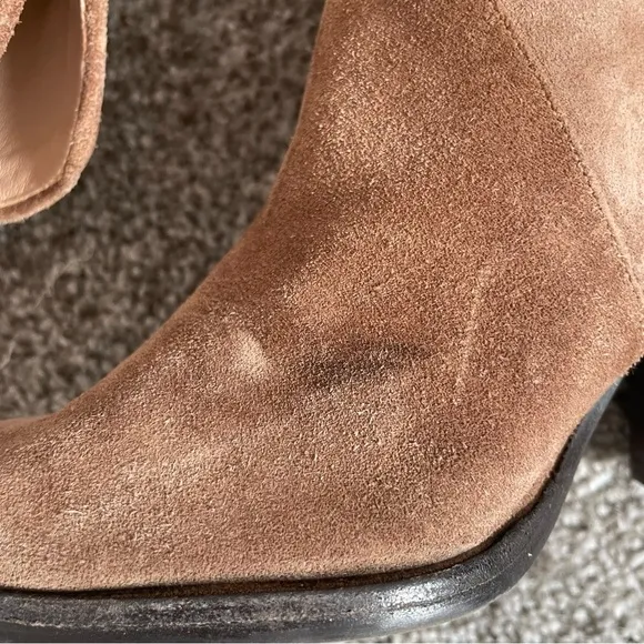 Diane Von Furstenberg Ankle Boots Womens  Size 6 M/ 36 Suede Brown Booties Heels