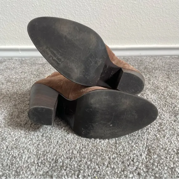 Diane Von Furstenberg Ankle Boots Womens  Size 6 M/ 36 Suede Brown Booties Heels