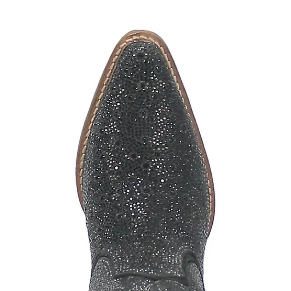 Dingo DI570 8M Black Heeled Boots with Sparkle