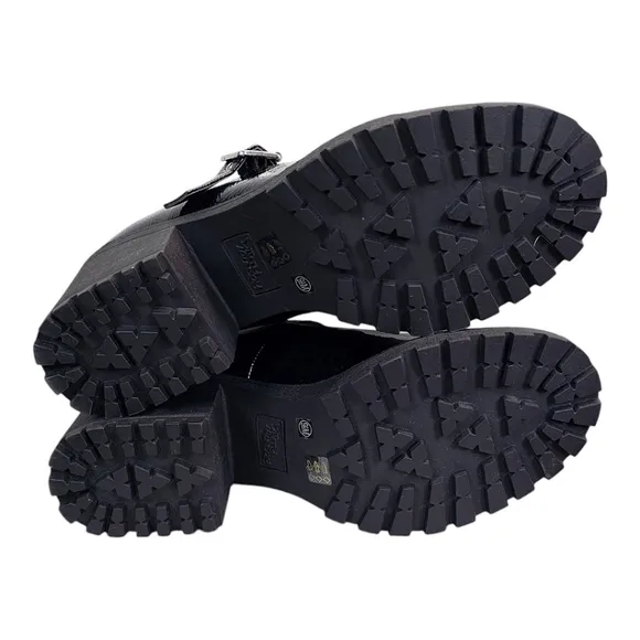 Dirty Laundry Womens Lita Lug Sole Chunky Vegan Mary Jane 9.5 Black Punk Grunge