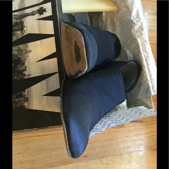 DKNY Stretch Sharkskin Booties