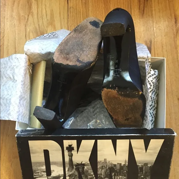 DKNY Stretch Sharkskin Booties
