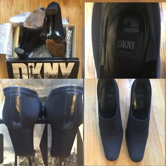DKNY Stretch Sharkskin Booties