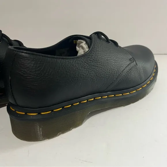 Doc Martens 24256 Virginia Leather Shoes Black Womens Size 8 39 NEW extra laces