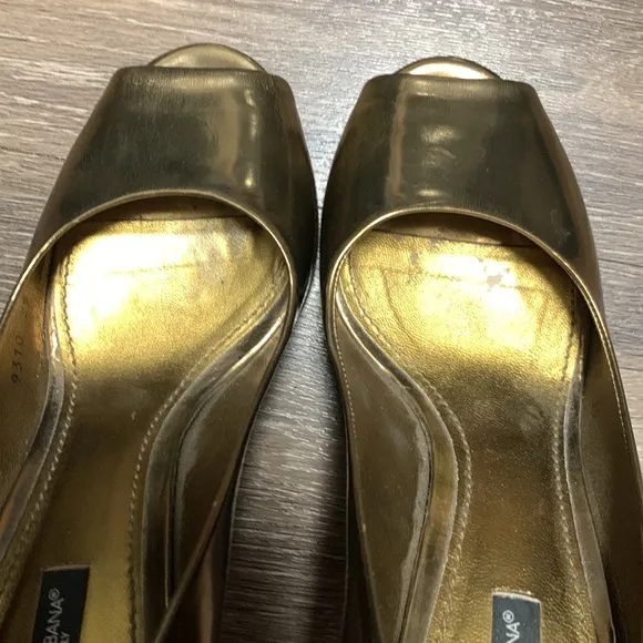Dolce &amp; Gabbana Good Leather Peep Toe high heels
