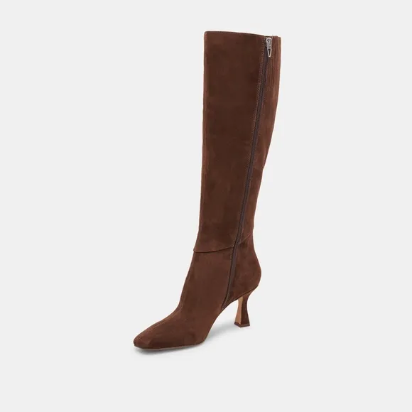 DOLCE VITA | Gyra Knee-high Boot - Dark Brown Suede | Size: 9