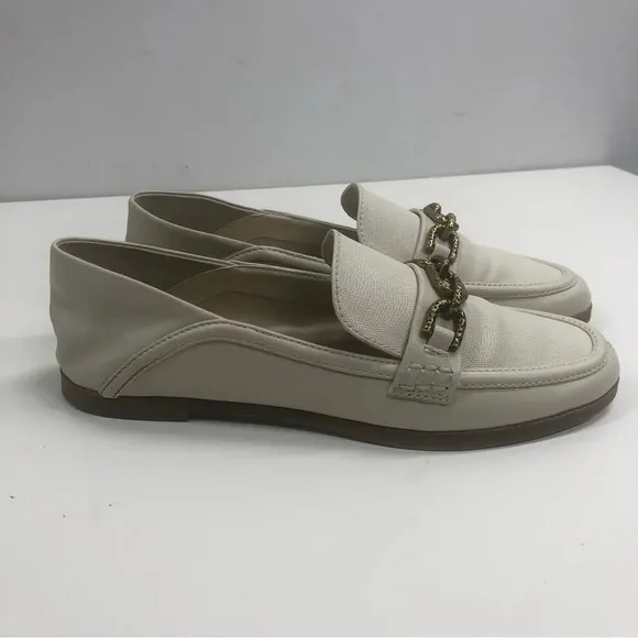 Dolce Vita Reign Ivory Leather Loafer Size 8.5