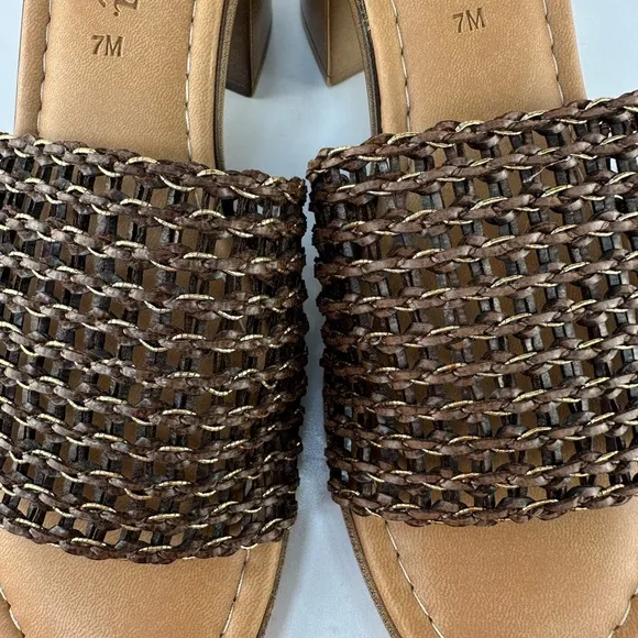 Dolce Vita Women's Tan Woven Heeled Sandals