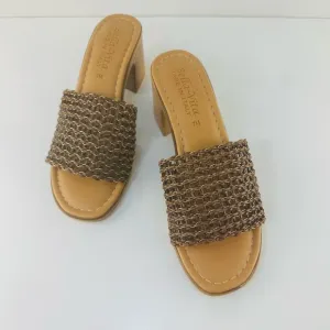 Dolce Vita Women's Tan Woven Heeled Sandals