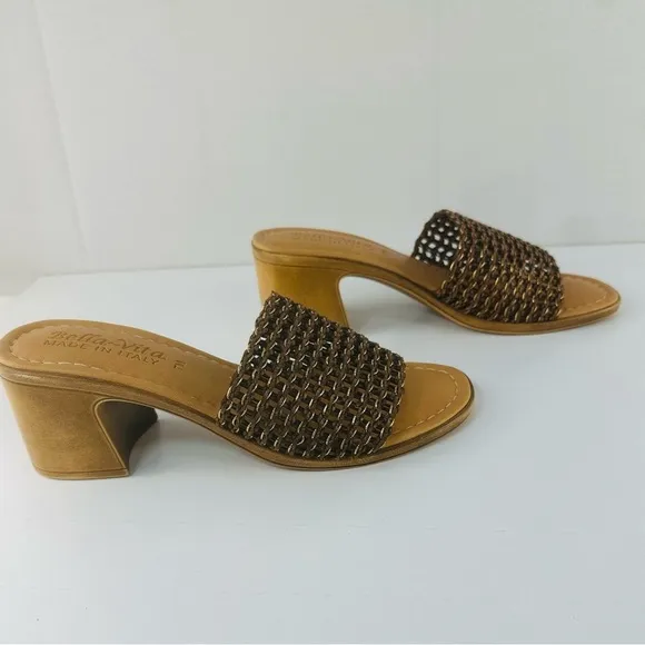 Dolce Vita Women's Tan Woven Heeled Sandals
