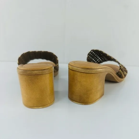 Dolce Vita Women's Tan Woven Heeled Sandals