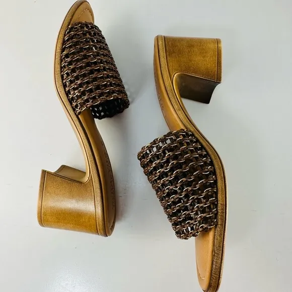 Dolce Vita Women's Tan Woven Heeled Sandals