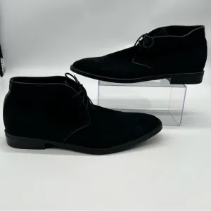 Donald J Pliner Bishop 23 Men's Chakha Black Suede Lace up Ankle Boots-Size 10.5