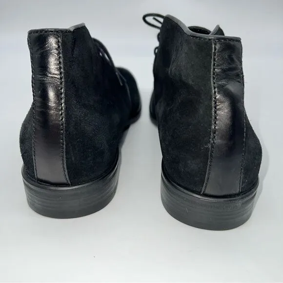 Donald J Pliner Bishop 23 Men's Chakha Black Suede Lace up Ankle Boots-Size 10.5