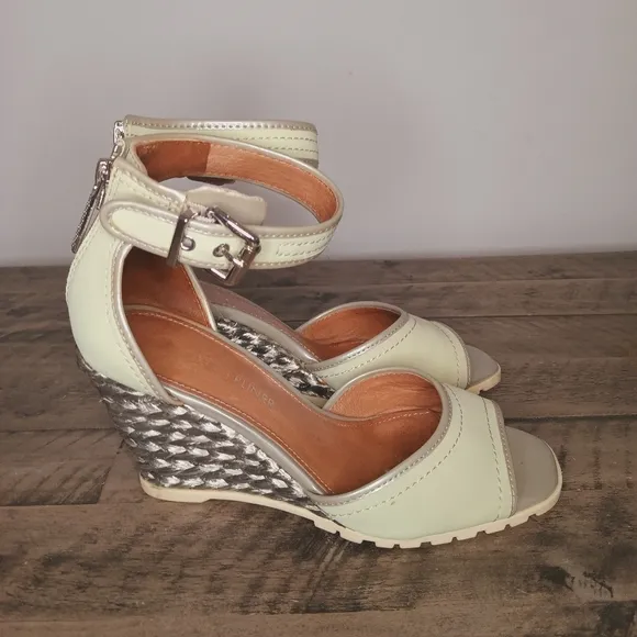 Donald J. Pliner 'Brooke' Mint Green With Silver Woven Wedge Sandals
