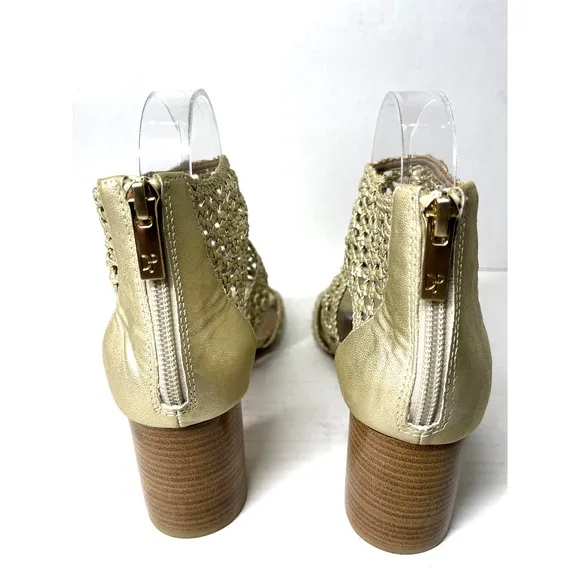 Donald J Pliner Herra Woven Vegan Metallic Open Toe Sandals‎ Size 8M